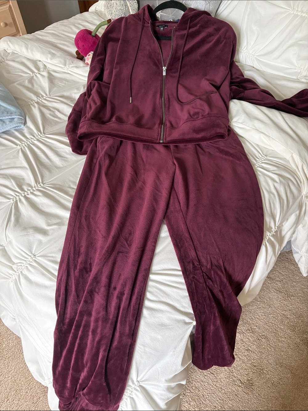 Velour Zip Up Jacket and Joggers